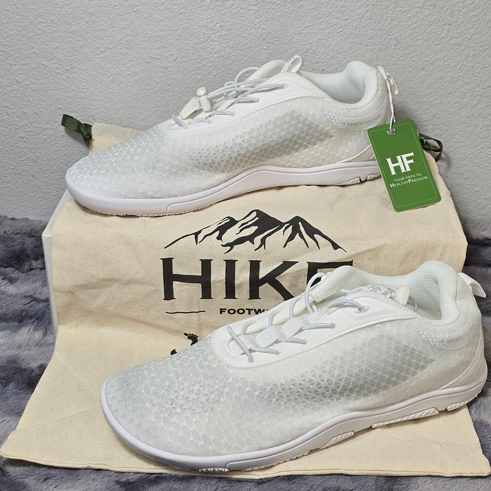 NWT Hike Footwear‎ Cloud White Barefoot Unisex Sneakers Womens 11 EU 42